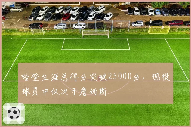 哈登生涯总得分突破25000分,现役球员中仅次于詹姆斯